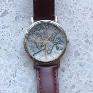 Globe face watch